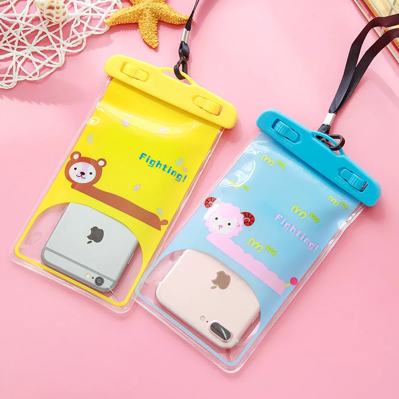 

Creative swimming waterproof mobile phone bag home office storage bag fluorescent fabric multicolor rain mobile phone cover