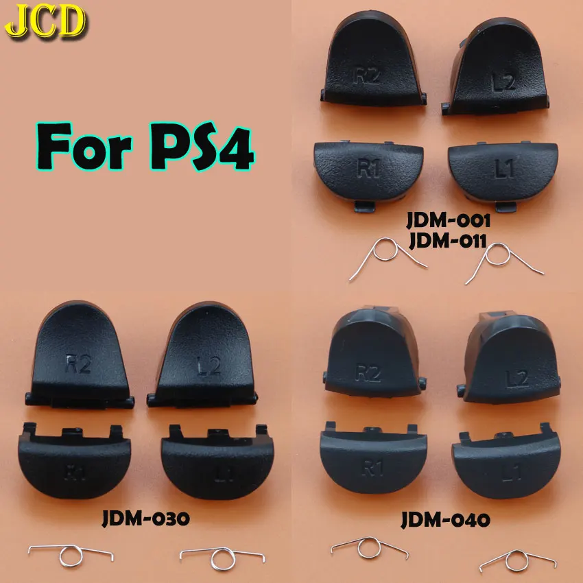 

JCD 1pcs For PS4 pro slim Controller L1 R1 + L2 R2 Trigger Buttons + springs Tool Replacement parts For Sony PlayStation 4