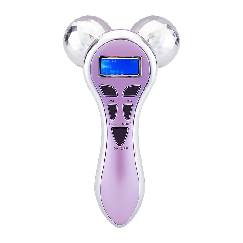 

4D Face Roller Massager Y Shape Rotate Full Body Vibrating Machine Facial Lifting Wrinkle Remover Tools Current Slimming Device