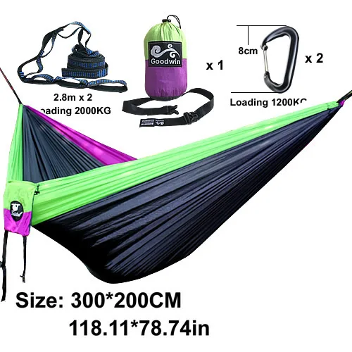 Супер большой Размеры 300x200 см гамак открытый гамак кемпинг Охота отдыха Товары Новое поступление Лидер продаж Мода Портативный - Цвет: 23