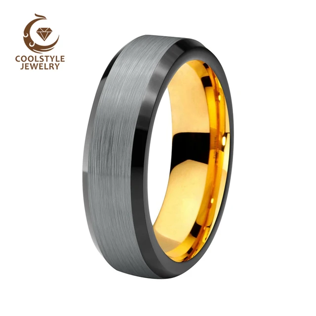 8mm Black Silver Brushed Matte Tungsten Carbide Ring Men Women Rose 8mm Black Silver Brushed Matte Tungsten Carbide Ring Men Women Rose Gold Wedding Band Comfort
