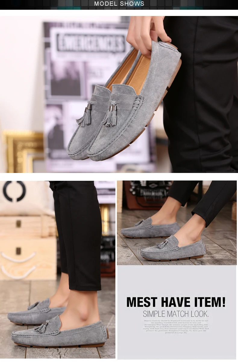 

Good Quality Shoes Genuine Leather Formal Loafers Black White Gray Men Casual Shoes Breathable Custom Made Eur 36-44 YSS01-06 C1