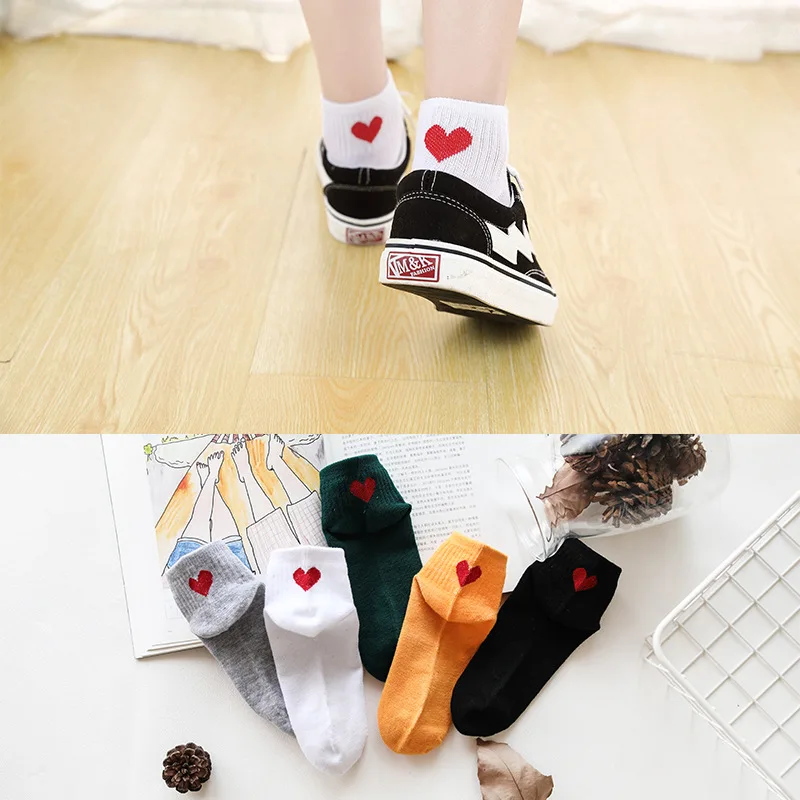 

5 pairs of high quality women's casual striped candy color cotton comfortable Harajuku socks fashion women's socks