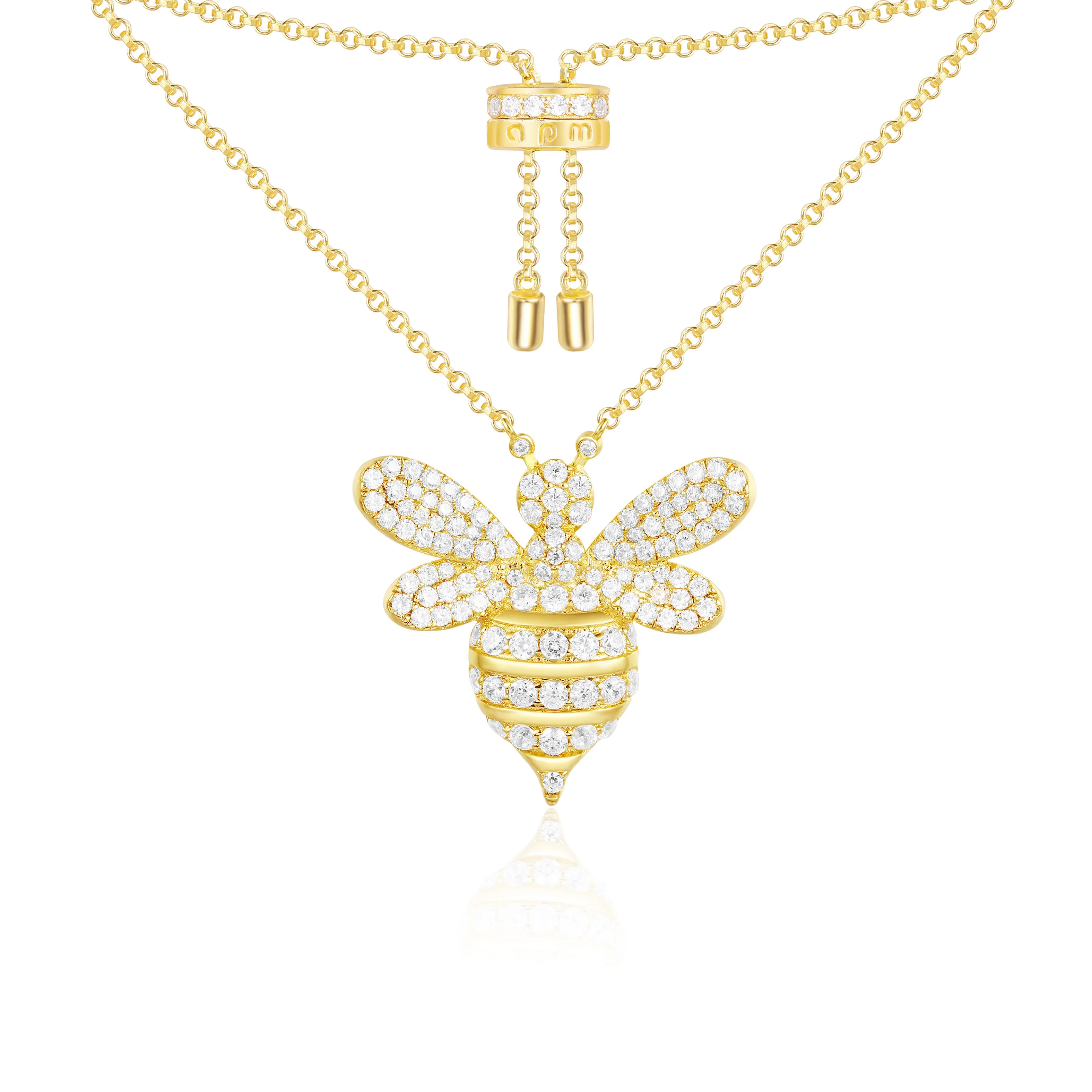 

service you Fashion 100% Sterling Silver APM Original 1:1 High Quality Hornets Necklaces Women Jewelry Free Mail