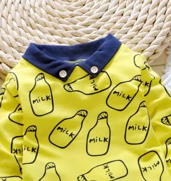 Коллекция года, весенне-осенний комплект детской одежды, детские джинсы футболка для мальчиков и девочек+ комбинезон одежда с рисунком для маленьких мальчиков и девочек QHQ021