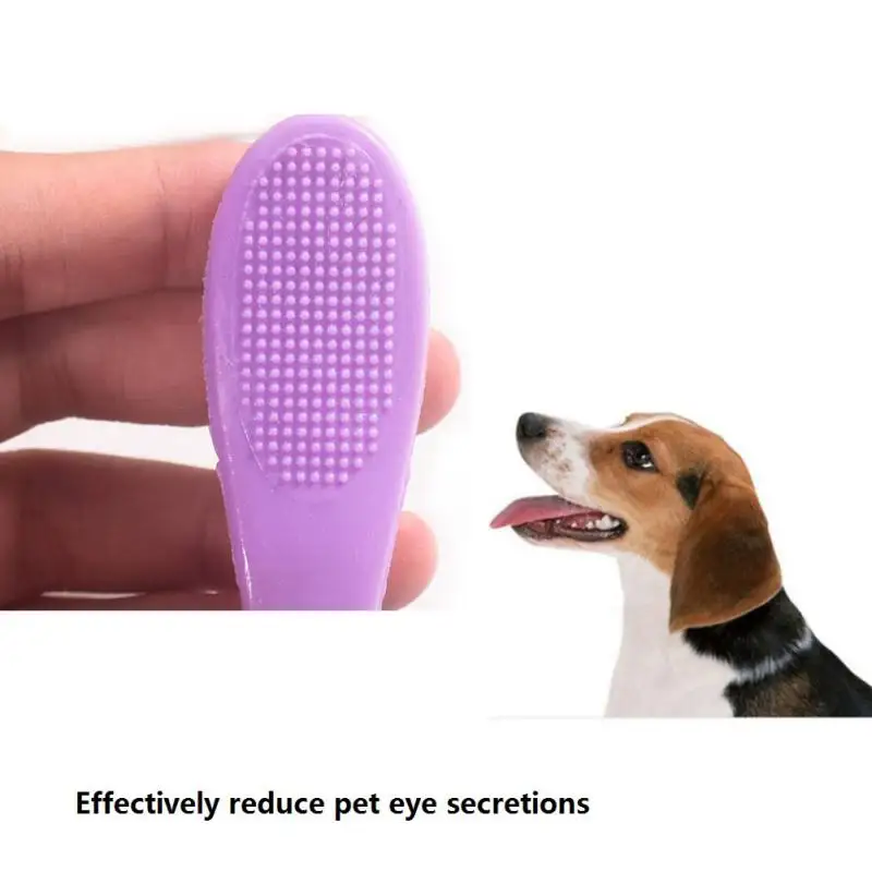 

Pet cleaning eye corner Rubber brush Gently removes dog eye stains and mucus Soft Finger Brush for Tear Stain Remover Pet