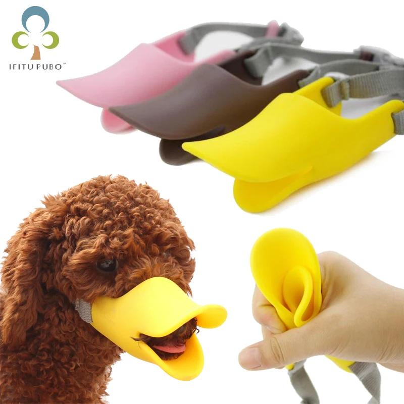 

Dog Muzzle Silicone Cute Duck Mouth Mask Muzzle Bark Bite Stop Small Dog Anti-bite Masks For Dog Products Pets Accessories GYH