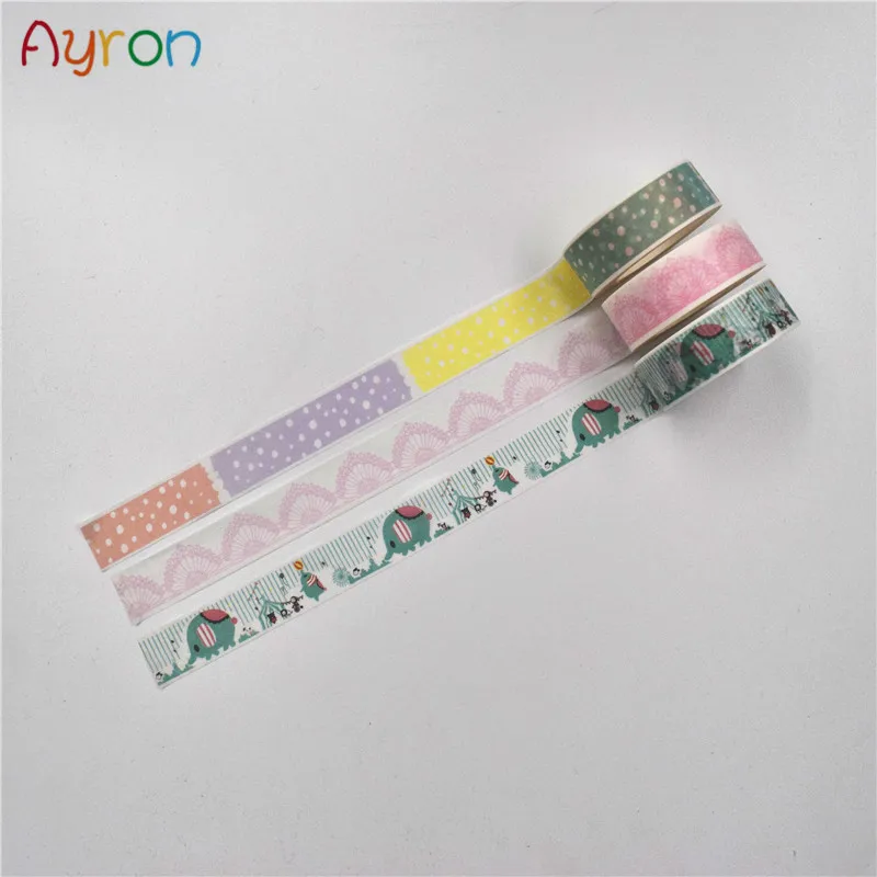 1pcs Diy Candy Hot Flower Tape Decoration Roll Diy Washi Decorative Sticky Paper Masking Tape