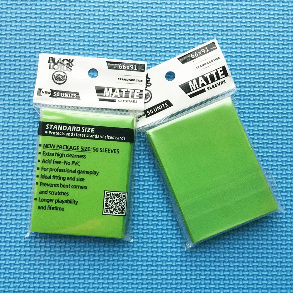 100 шт/партия зеленый цвет матовые рукава карты защитные пакеты для карт MGT для TCG торговая карточная игра карты щит рукава 66x91 мм