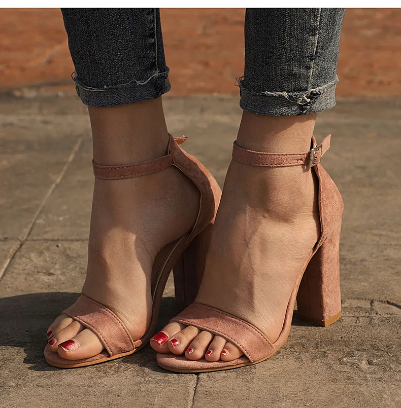 Women Sandals Fashion 2022 Ankle Strap Summer Shoes Woman High Heels Sandals Plus Open Toe Women Summer Sandals