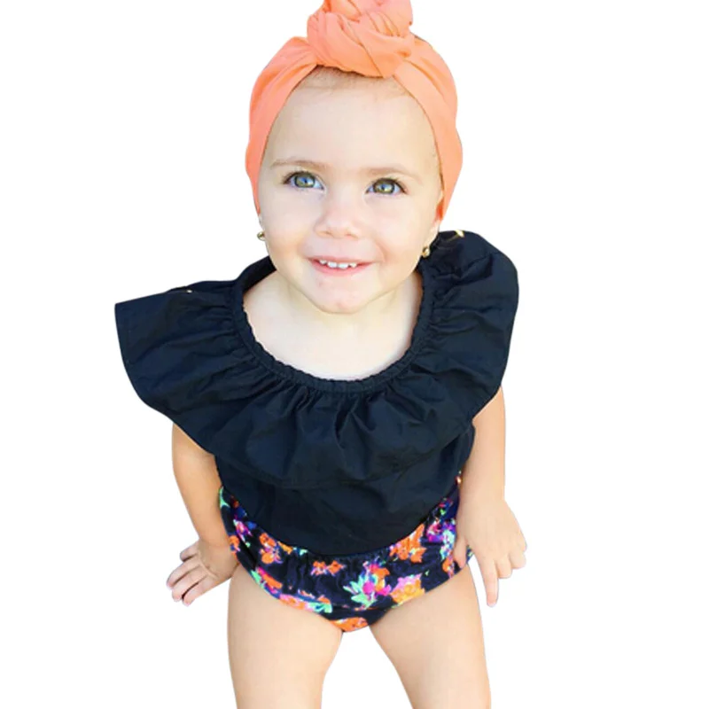 Summer Baby Girl Set New Brand Cute Newborn Baby Girls Clothing Set Headband+Short Sleeve+Shorts