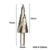 Xcan 1pc 4-20mm High Speed Steel Step Drilll Bit For Wood Metal Hole Drilling Spiral Groove Core Drill Bit ► Photo 2/6