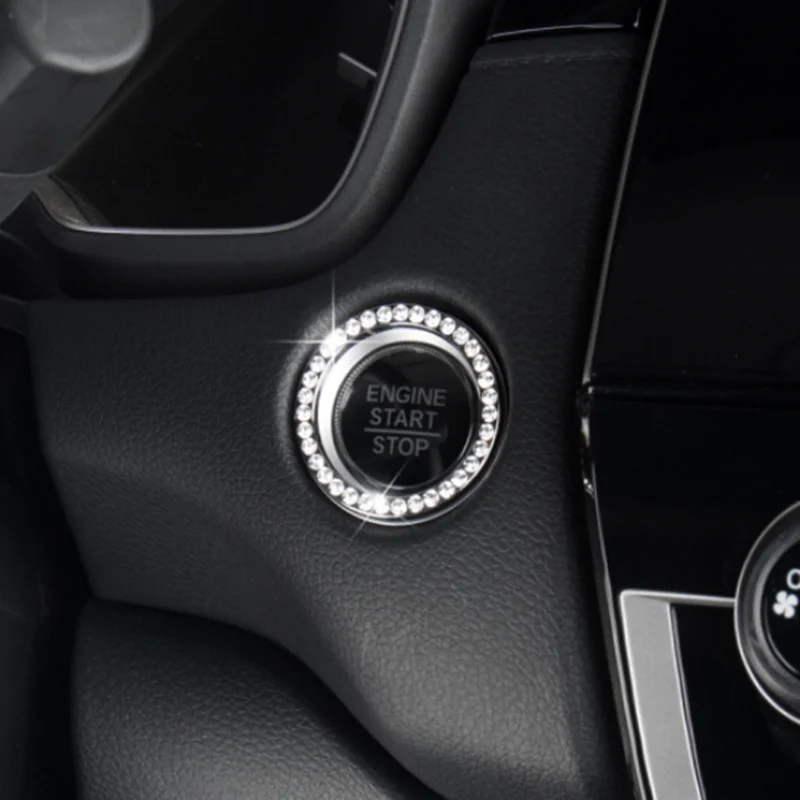 Автомобильный ключ зажигания кольцо переключателя украшения крышки для Chrysler Sebring Voyager Crossfire PT Cruiser 300C Aspen Пасифика города, страны - Название цвета: Серебристый