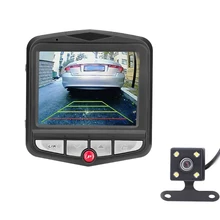 1080 «HD 2,4 P двойной объектив заднего вида автомобиля dvr камера видео рекордер Dash Cam g-сенсор