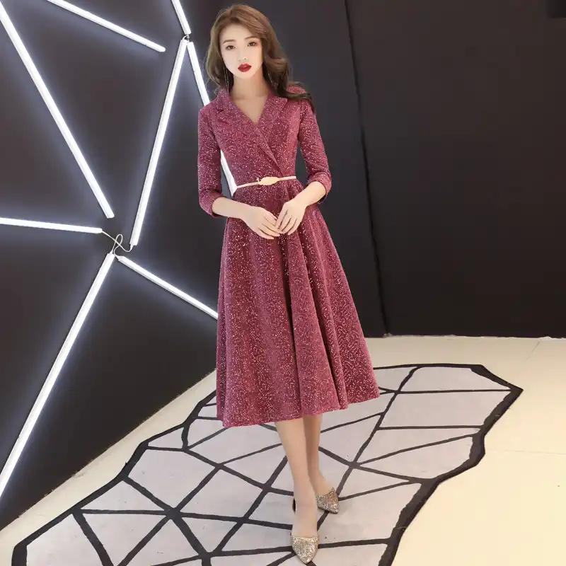 calf length formal dresses