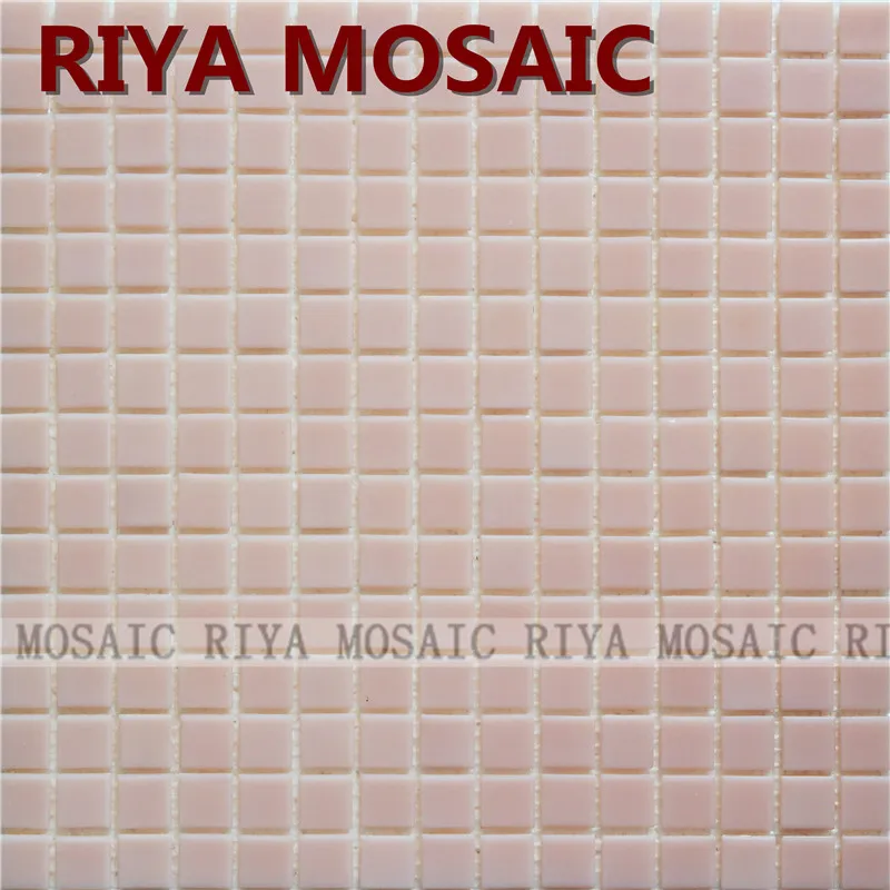 

Free Shipping RIYA 20mm pink glass Mosaic tile kitchen counter bathroom floor exterior wall sink garden wall 20pcs/lot