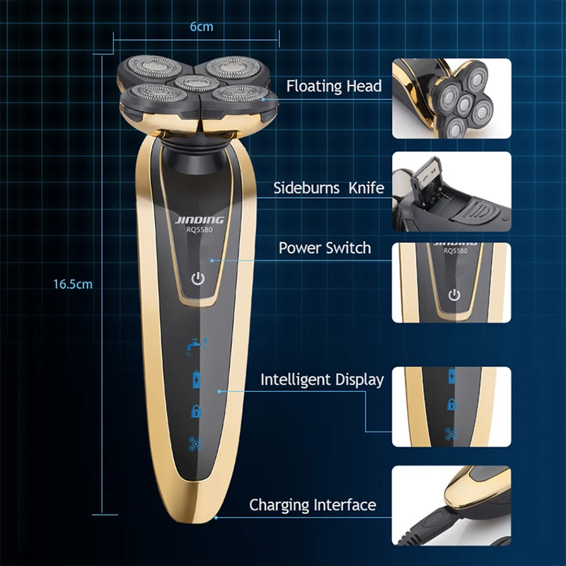 Эффективно электрическая бритва 5D плавающая Мужская бритва Высокое качество триммер для бороды профессиональный Мужской бритвенный Mahicne 43