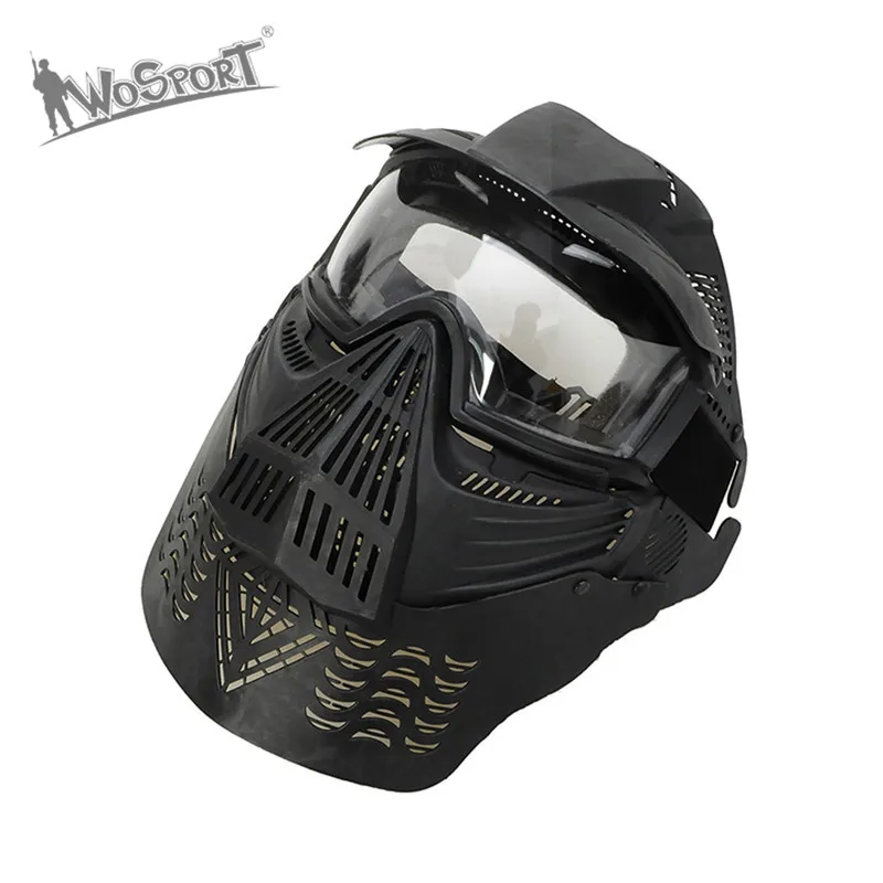 WoSporT Military Full Face Paintball Mask Army Tactical War Game