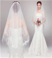 2015-Wedding-Accessories-Bridal-Veil-White-Ivory-Fashional-Vintage-Short-Wedding-Veil-With-Comb-Crystal-Lace