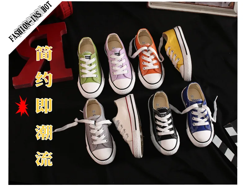 Toddler Girl Sneakers Boy Shoes Kids Jelly Color Canvas Shoes Casual Lace Up Classic Flats Children Shoes for Student C07182