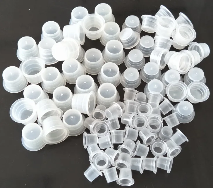 

3000S+1000M+1000L=5000Pcs Plastic Tattoo Needles Kit White Tattoo Ink Cups Caps Large Medium Small Size