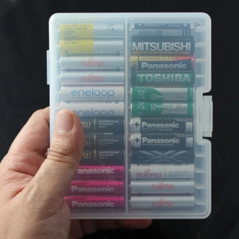 

WHISM Practical AAA Battery Storage Box AA Battery Organizer Plastic Rechargeable Batteries Storage Boxes Rangement Container