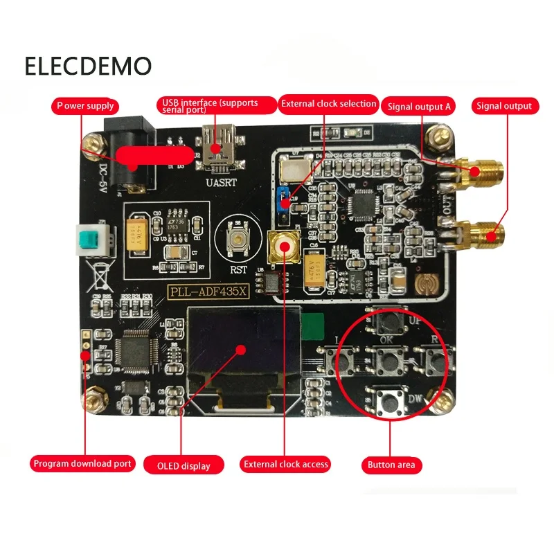 Модуль ADF4351 Бортовой модуль STM32 с одним чипом фазовая блокировка циклический 35M 4 4G
