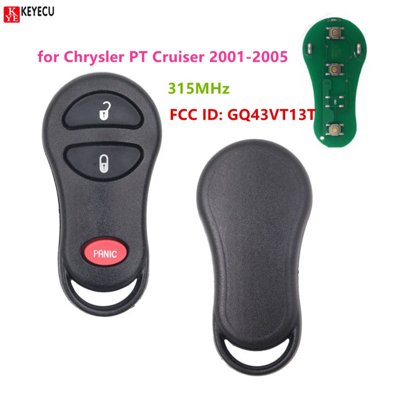 Keyecu New Replacement Remote Car Key keyless Fob Fit for Chrysler PT