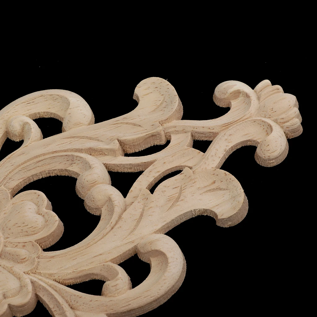 Wooden Carved Corner Applique Frame Furniture Craft Cabinet Corner Onlay Mouldings Handcraft Decor