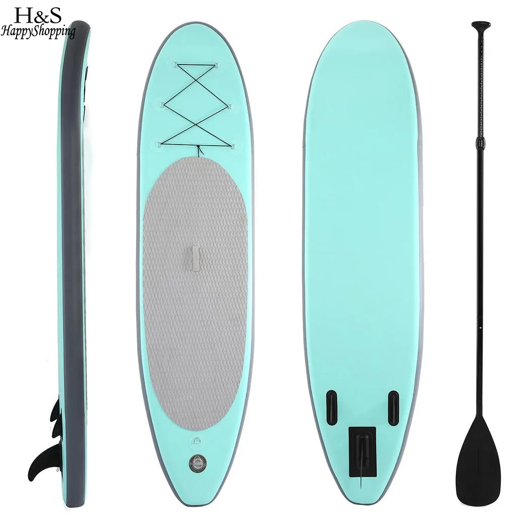 

305 x 76 x 15cm PVC 10ft Inflatable Stand Up Paddle Board SUP with Adjustable Paddle Backpack Hand Pump, Load Capacity: 110kg