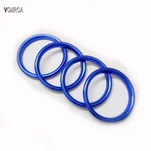 Aluminum alloy air outlet chrome trim ring car dashboard A/C air vents cover sticker decoration for Audi A3 S3 2013-2016 Q2 2017