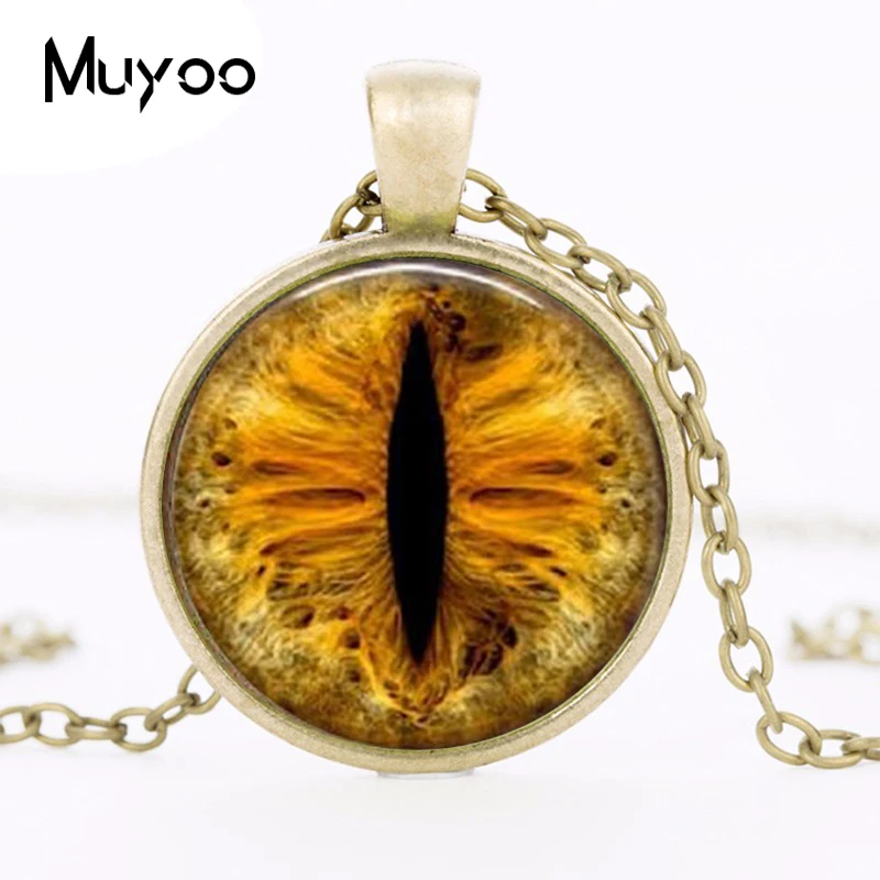 Новое Золотое ожерелье в стиле стимпанк с подвеской в виде глаза Дракона, винтажное ювелирное ожерелье в виде глаз, подарок для женщин и мужчин, цепочка HZ1