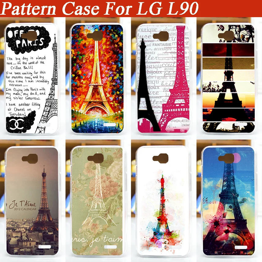 

2015 New Product Colorful DIY Eiffel Tower Mobile Phone Case Pattern Case For LG L90 D410 ( Fit single SIM Version Only )