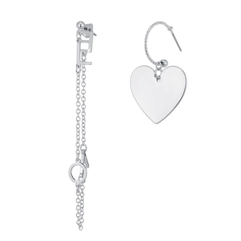 

Punk Silver Drop Earrings Long Tassel Unmatched Metal Dangle Earrings Stylish Statement Earrings Wedding Party Jewelry Wholesale