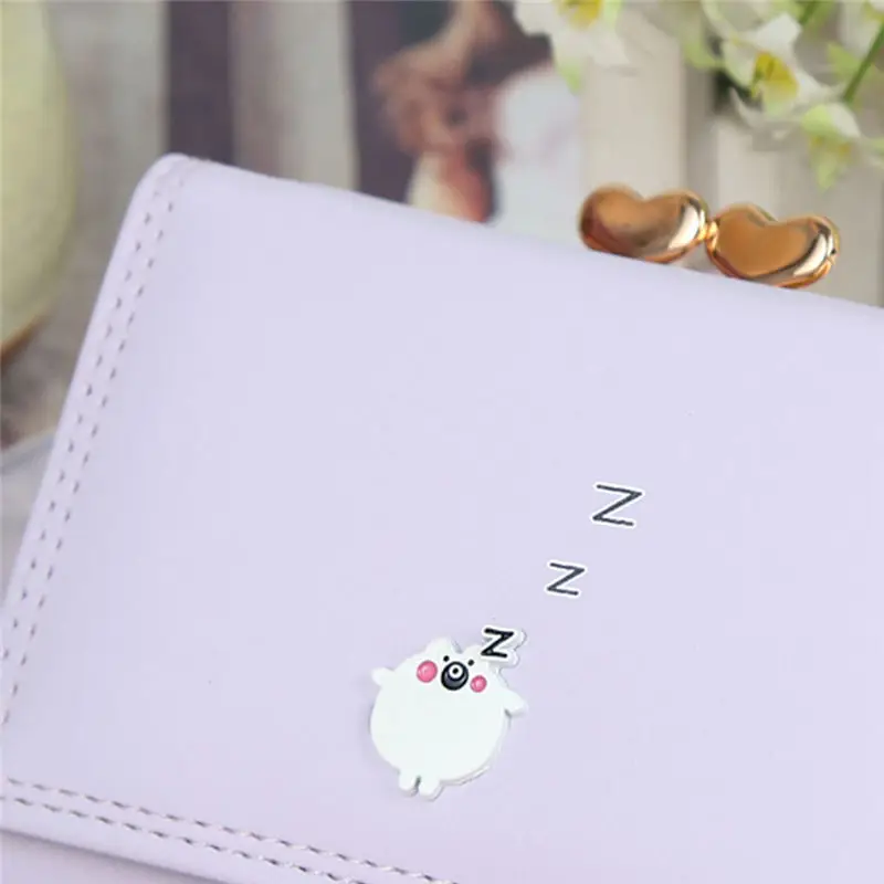 Women Short Lovely Fashion Three Fold Candy Color Coin Purse women's wallet clutch portfel cuzdan billetera carteira 40MA1520