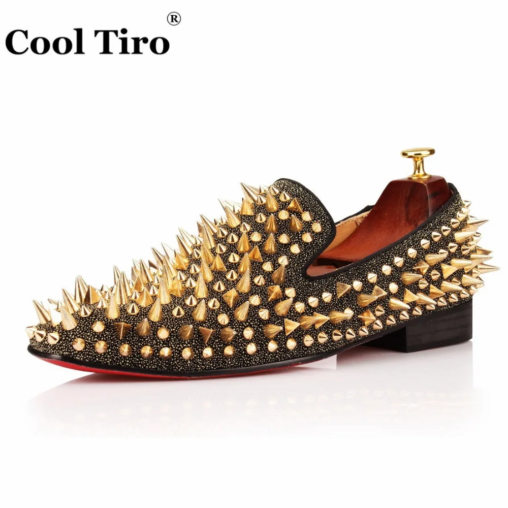 gold spikes Loafers (12)
