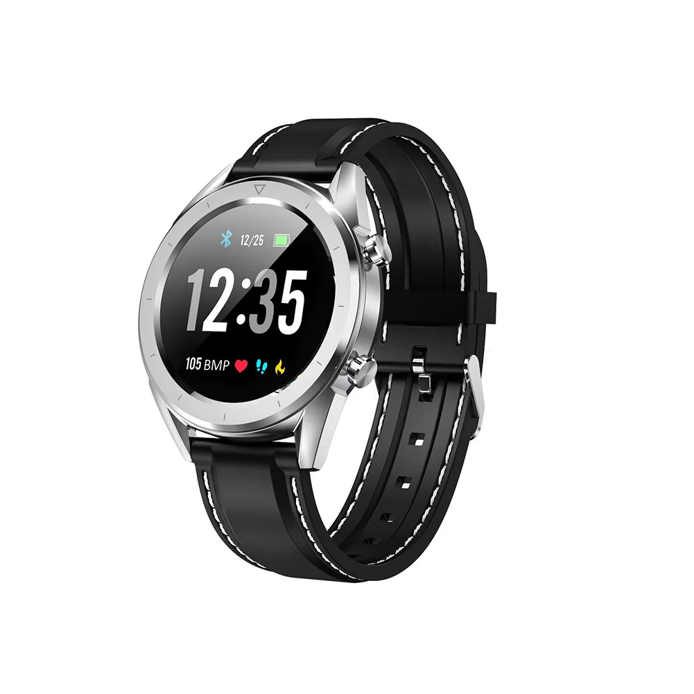 

Bracelet Round Step Counter Sports ECG Monitor Alarm Multifunctional Heart Rate Waterproof Blood Pressure Unisex Smart Watch