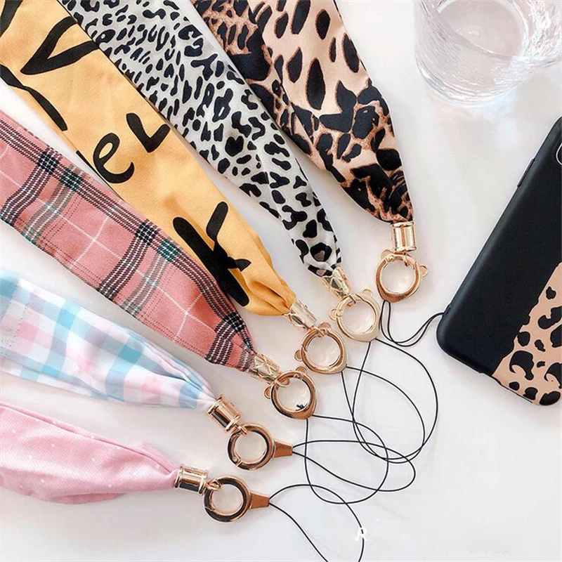 

Korean style small fresh neckband silk wide necklace lanyard key ID card gym mobile phone with USB badge clip lanyard