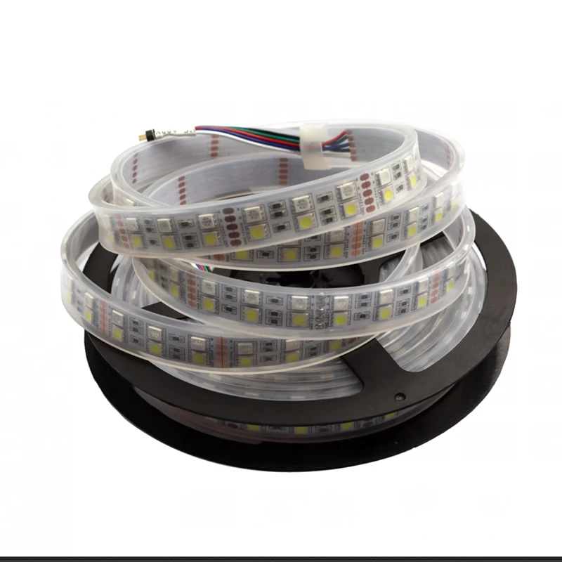 KZKRSR 2 4G 5M DC 12V SMD 5050 двухрядная RGBW RGBWW Светодиодная лента IP20 неводонепроницаемая IP65