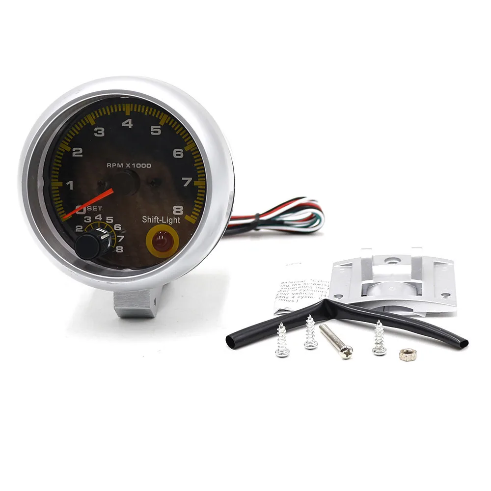 Тахометр CNSPEED 80 мм 0 8000 дюймов|shift light tachometer|rpm meterrpm gauge |