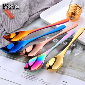 

Colorful Sauce Spoon Waterdrop Soup Scoop Tapered Spout Shape Oil Spoon Honey Ice Cream Cake DIY Kitchen Baking Pastry Tools