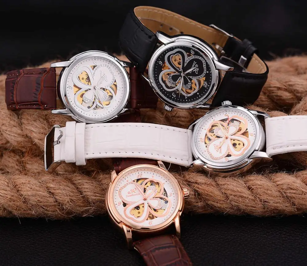 Mechanical watch ladies brand luxury ladies automatic watch sapphire female watch waterproof Reloj Hombre - Цвет: Brown roses