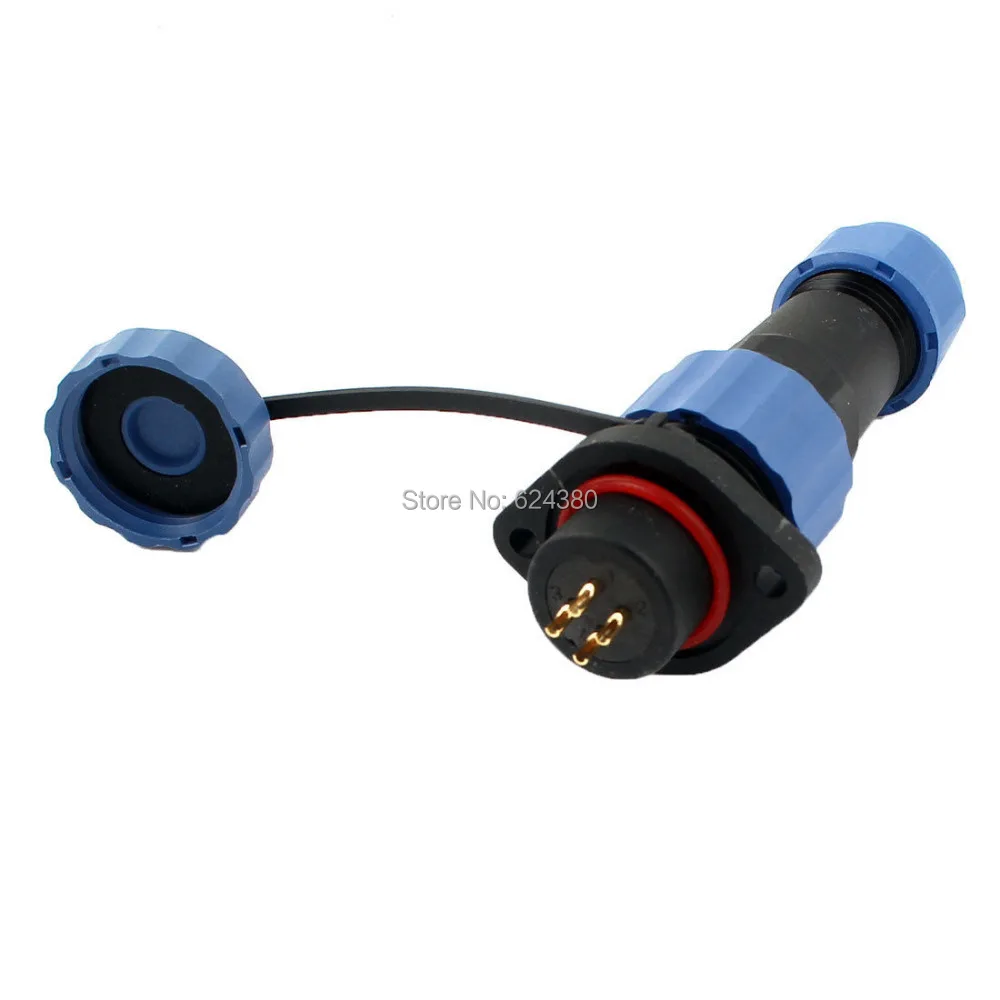 

Flange Waterproof Dustproof Aviation Connector SD16 16mm 4 Pin Plastic Female Male Wire Cable Plug Socket Straight IP68 Discount