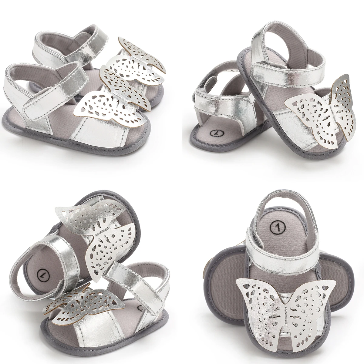 Для новорожденных, для маленьких мальчиков для девочек на мягкой подошве обувь для младенцев с милой бабочкой; Летние босоножки