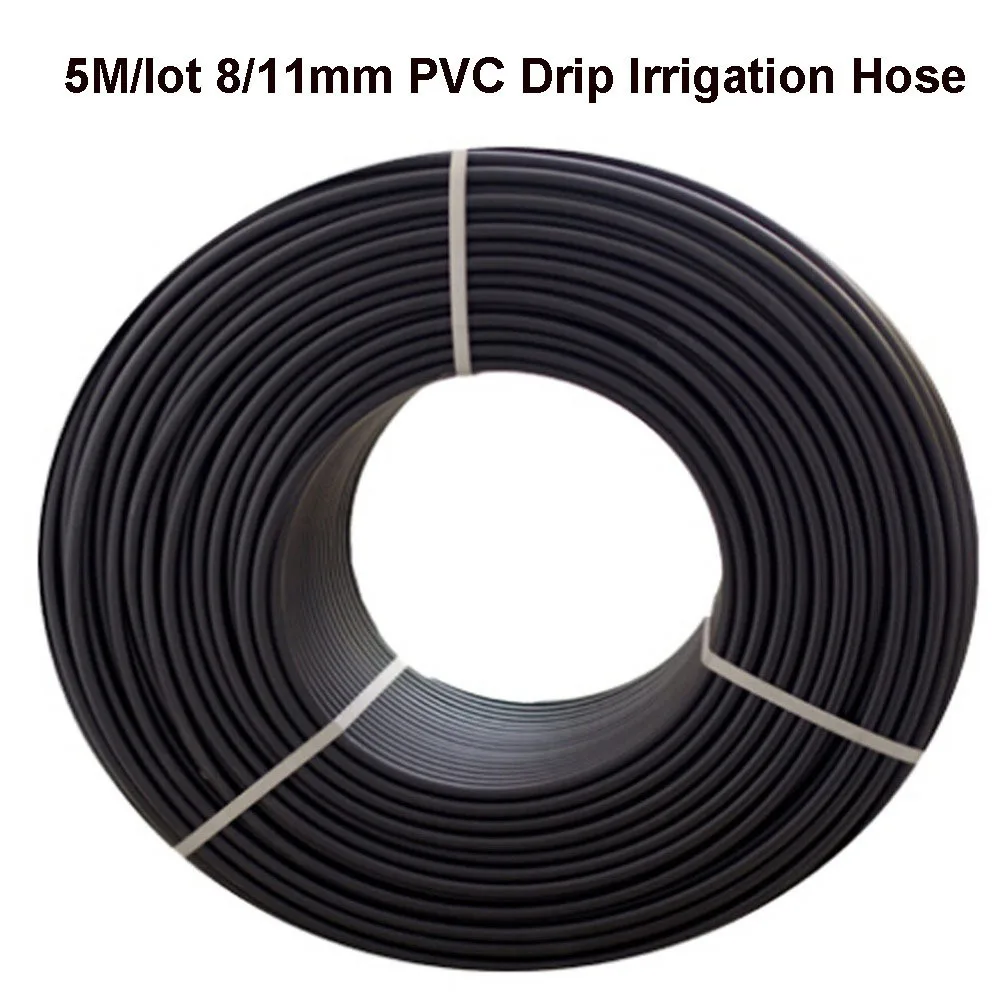5M/Lot 8/11mm Non toxic PVC Garden Greenhouse Micro Drip Irrigation