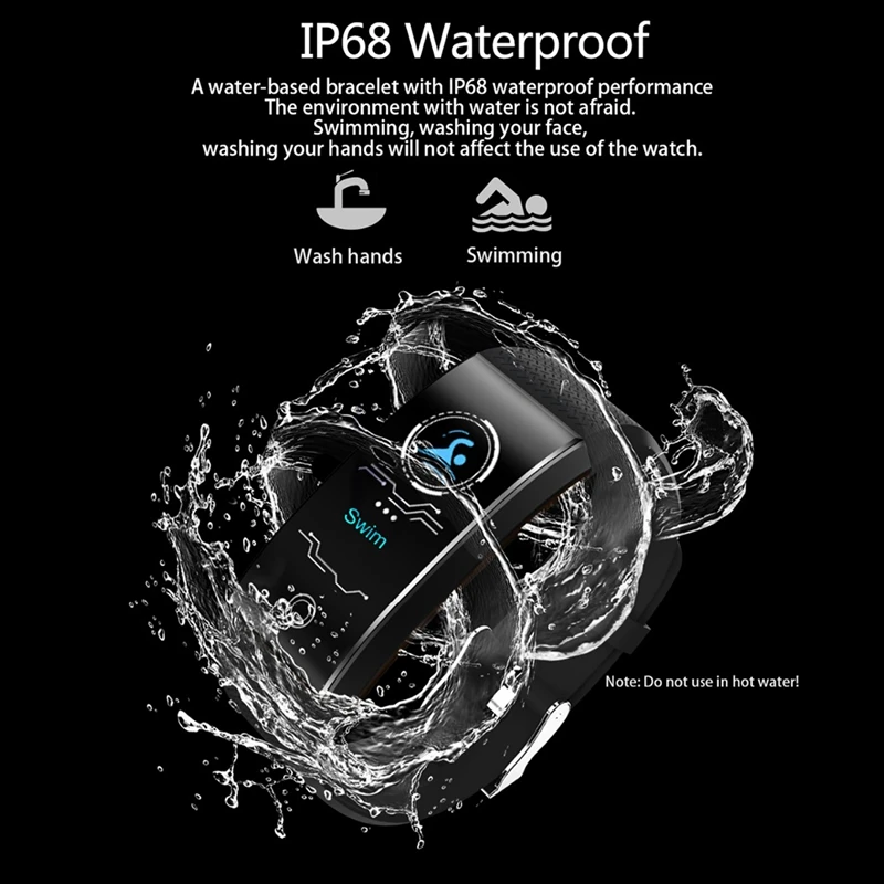 Смарт браслет Qw18 монитор сердечного ритма Ip68 водонепроницаемый цветной экран
