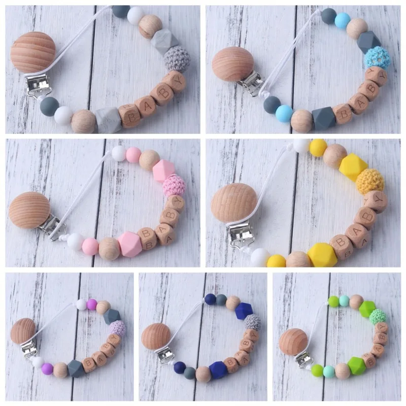 

Baby Care Universal Holder Leash For Pacifiers Nipples Clip Chain Infant Child Soother Beaded Chains Teethers