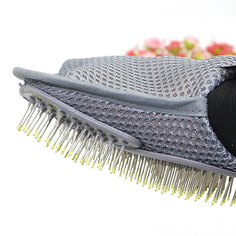 Pet Hair Glove Comb Pet Dog Cat Grooming Tool Cleaning Glove Deshedding Stainless Steel Pin Hair Removal Brush Wholesale #F#JY12 (8)