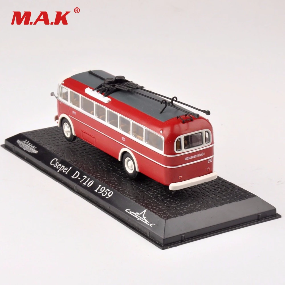 

Collectible Train Model Toys Atlas 1:72 Scale Diecast Red Csepel D-710 1959 Bus Car Model Toy Gift for Children Boys Gift
