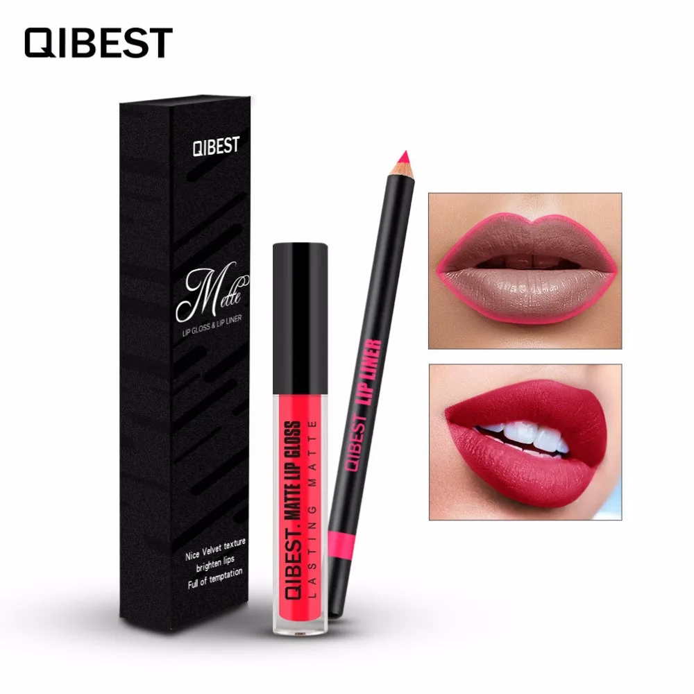 Brand Professional Matte Lip Liner Set Pencil Waterproof Long Lasting Lipliner Pen Lipstick Lip Gloss Makeup Set Beauty Cosmetic (5)